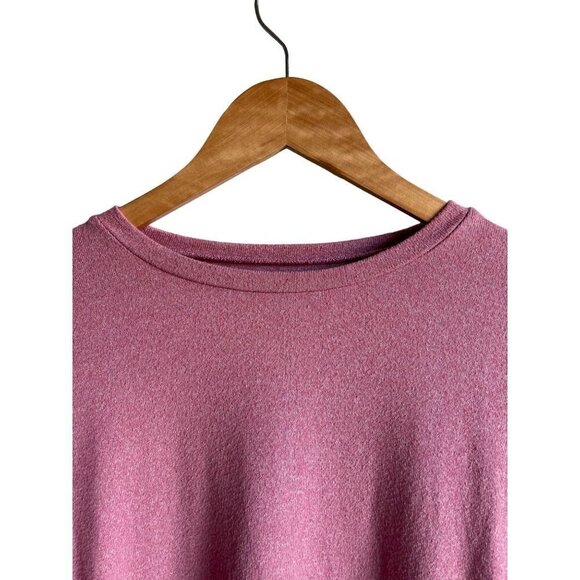 Zella Girl XL 14/16 Pink Pullover Crewneck Knit Top Ruched Long Sleeve - Picture 4 of 7